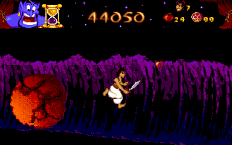 Gameplay screen of Disney's Aladdin (6/8)