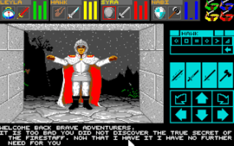 Gameplay screen of Dungeon Master (8/8)