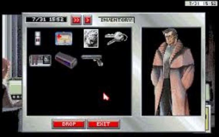 Gameplay screen of Rise of the Dragon (2/4)