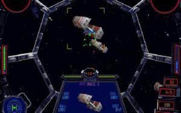 Gameplay screen of Star Wars: TIE Fighter (3/8)