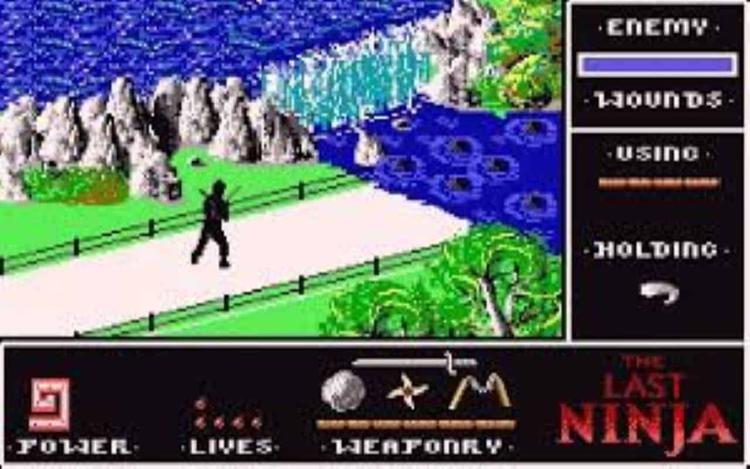 Gameplay screen of The Last Ninja (2/8)