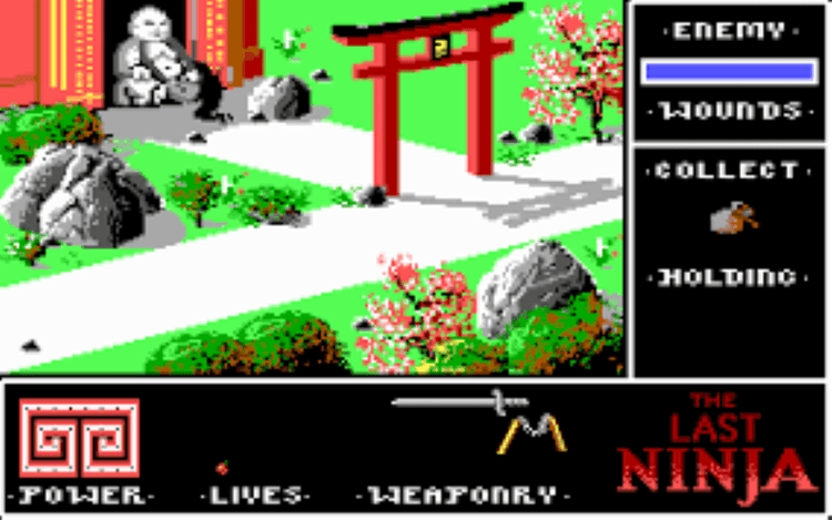 Gameplay screen of The Last Ninja (8/8)