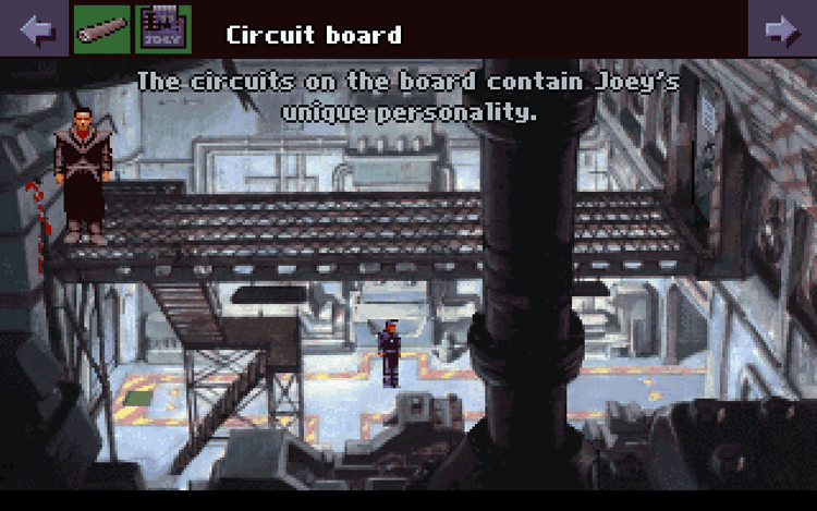 Gameplay screen of Beneath a Steel Sky (2/8)