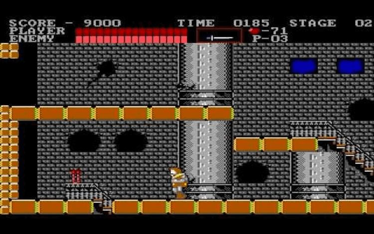 Gameplay screen of Castlevania (2/4)