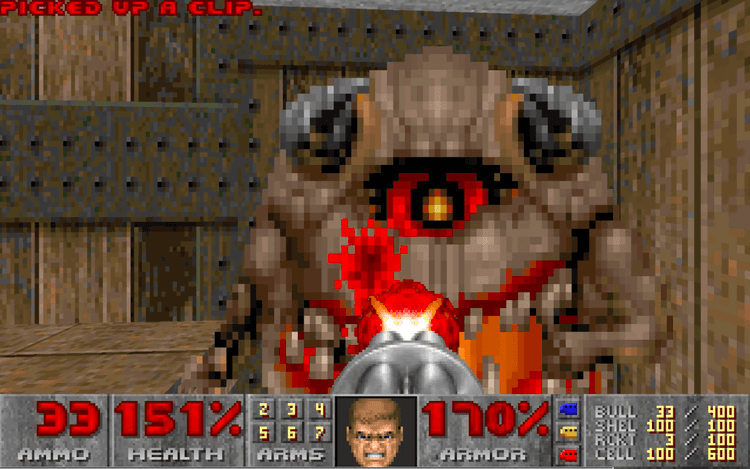 Gameplay screen of DOOM II (2/8)