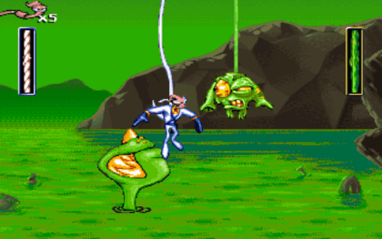 Gameplay screen of Earthworm Jim (2/8)