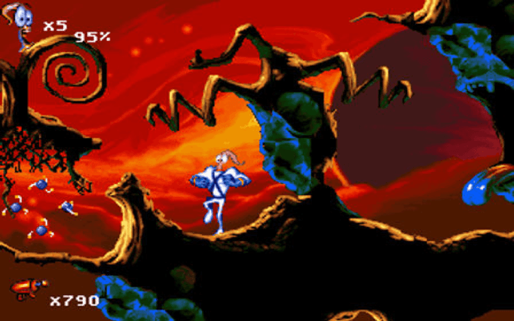 Gameplay screen of Earthworm Jim (4/8)