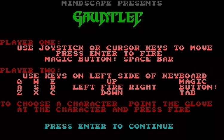 Gameplay screen of Gauntlet (2/4)