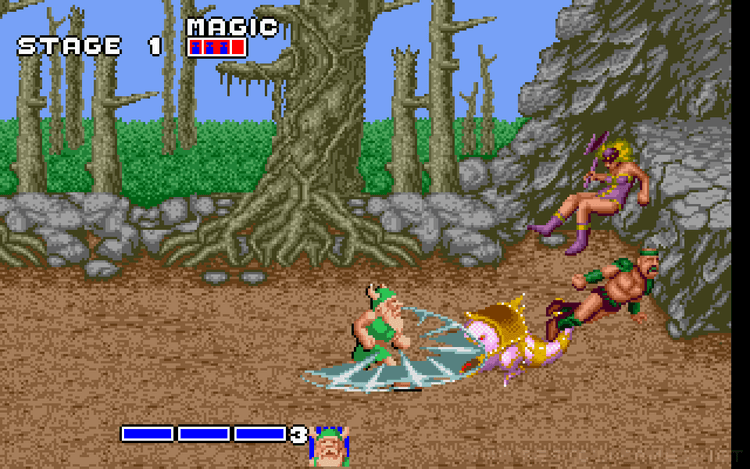 Gameplay screen of Golden Axe (4/8)