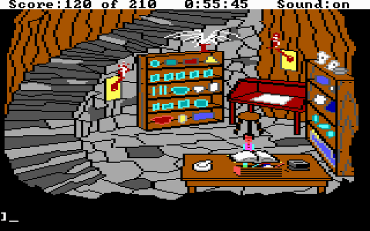 Gameplay screen of King's Quest III: To Heir is Human (7/8)