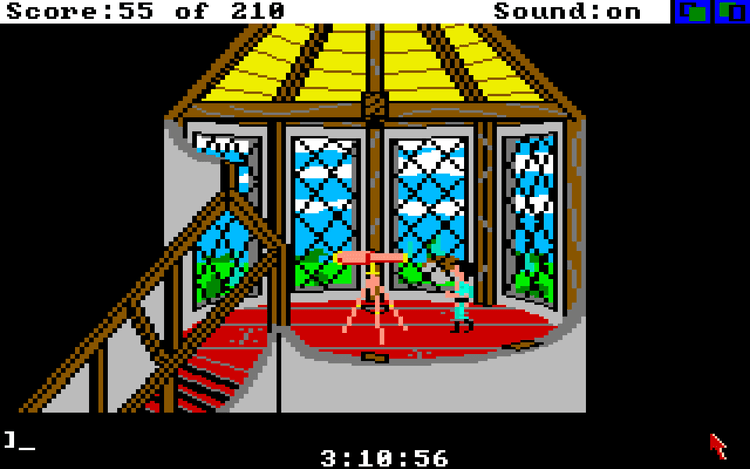 Gameplay screen of King's Quest III: To Heir is Human (3/8)