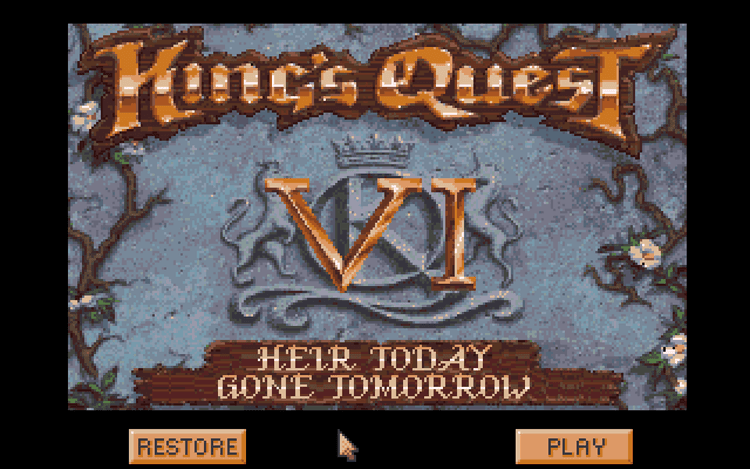 Gameplay screen of King's Quest VI: Heir Today, Gone Tomorrow (7/8)