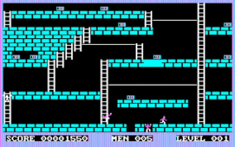 Gameplay screen of Lode Runner (6/8)