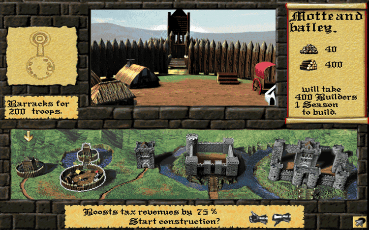 Gameplay screen of Lords of the Realm II (4/8)