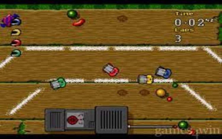 Gameplay screen of Micro Machines (4/8)