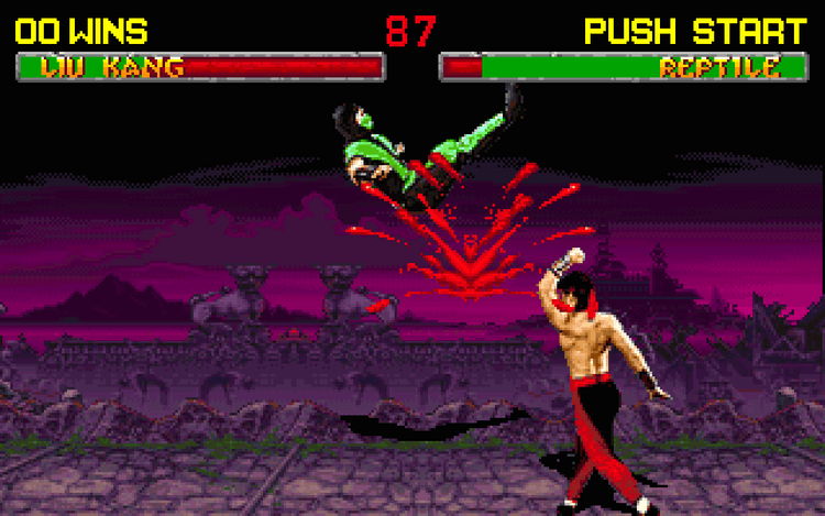 Gameplay screen of Mortal Kombat (1/8)