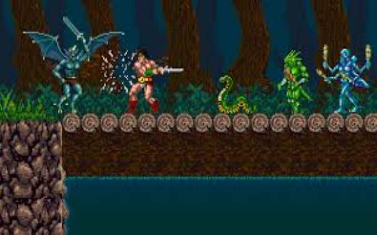 Gameplay screen of Rastan (1/8)