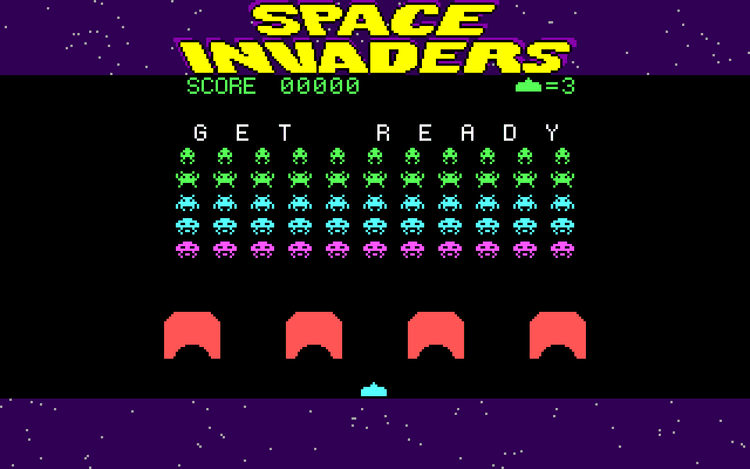 Gameplay screen of Space Invaders (2/4)