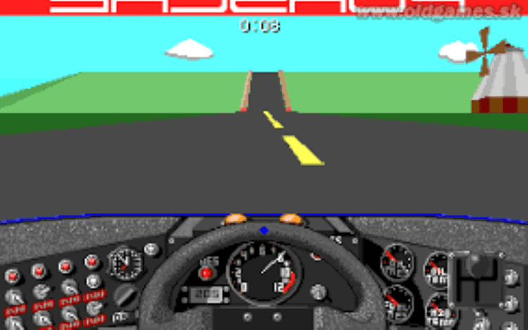 Gameplay screen of Stunts (8/8)