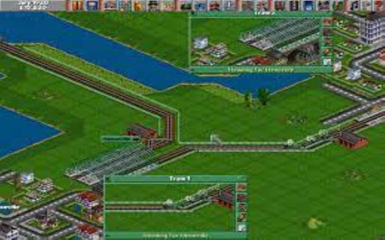 Gameplay screen of Transport Tycoon Deluxe (3/8)