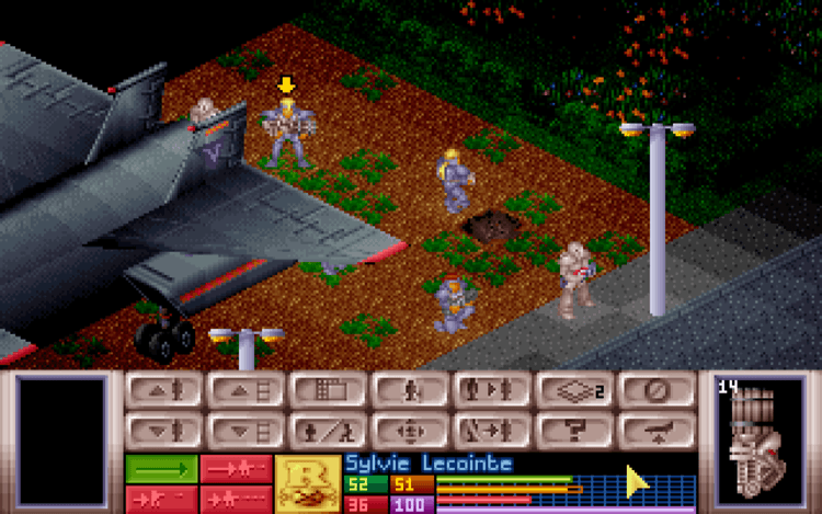 Gameplay screen of X-COM: UFO Defense (5/8)