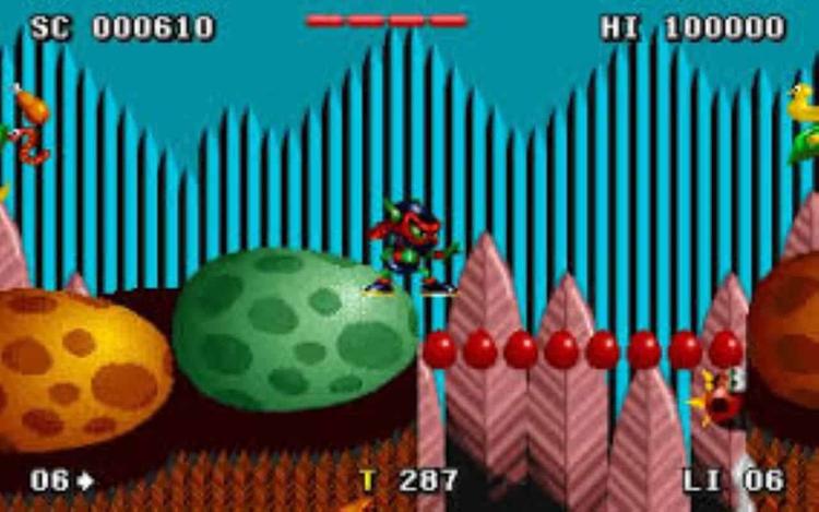 Gameplay screen of Zool (6/8)