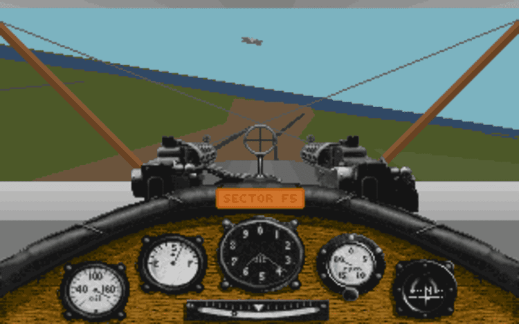 Gameplay screen of Red Baron (7/8)