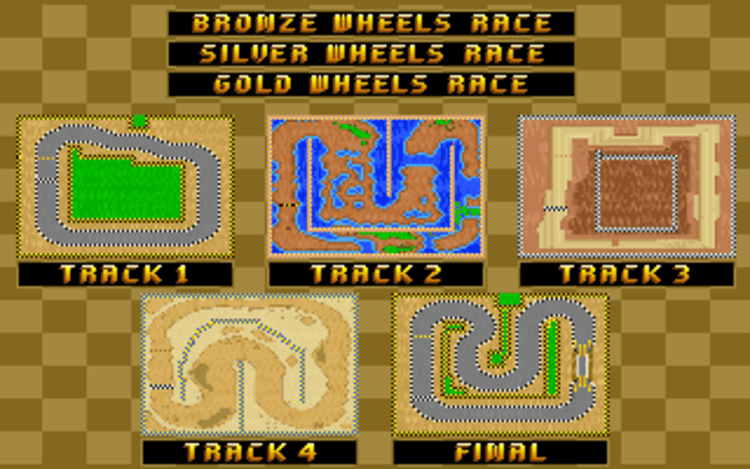 Gameplay screen of Wacky Wheels (5/8)