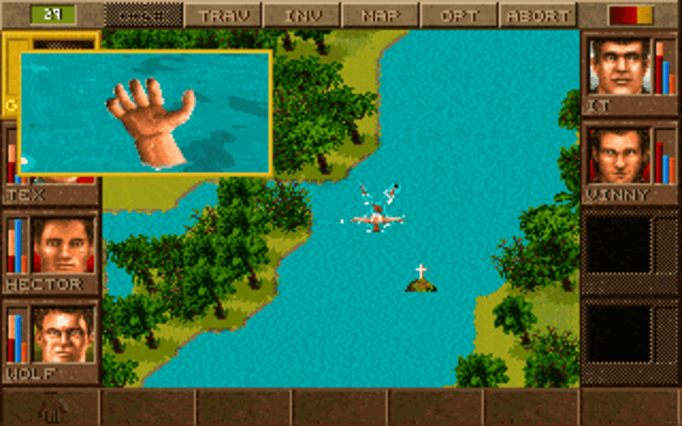 Gameplay screen of Jagged Alliance (4/8)