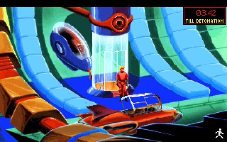 Gameplay screen of Space Quest I: Roger Wilco in the Sarien Encounter (6/8)