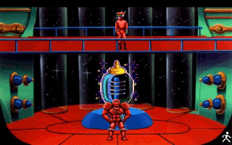 Gameplay screen of Space Quest I: Roger Wilco in the Sarien Encounter (8/8)