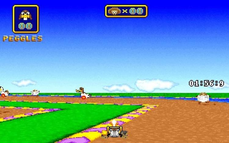 Gameplay screen of Wacky Wheels (8/8)